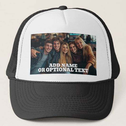 1 Volledige foto en tekst - horizontaal landschap Trucker Pet (Voorkant)