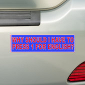 1 voor het Engels Bumpersticker (Op auto)
