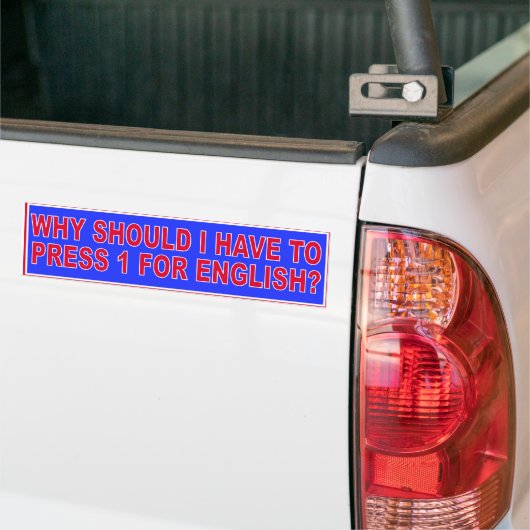 1 voor het Engels Bumpersticker (Op Truck)