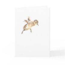 1)	Vouwkaart - Hout Eend Kuiken - 5x7" blanco