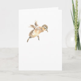 1)	Vouwkaart - Hout Eend Kuiken - 5x7" blanco Kaart