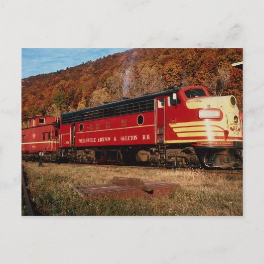 1 Wellsville Addison & Galeton, EMD FP-7, Galeton Briefkaart (Voorkant)