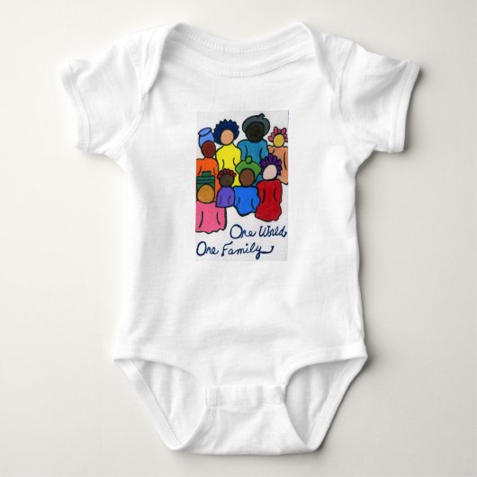 1 wereld, 1 Baby Shirt familie (Voorkant)