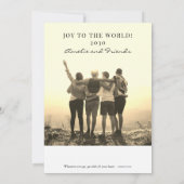 1-Wereld-1-Leven Joy aan de Aangepaste Foto van de Feestdagenkaart (Achterkant)