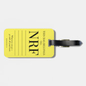 1-Wereld 1-Levenslang Moderne Typografische Wereld Bagagelabel (Achterkant horizontaal)