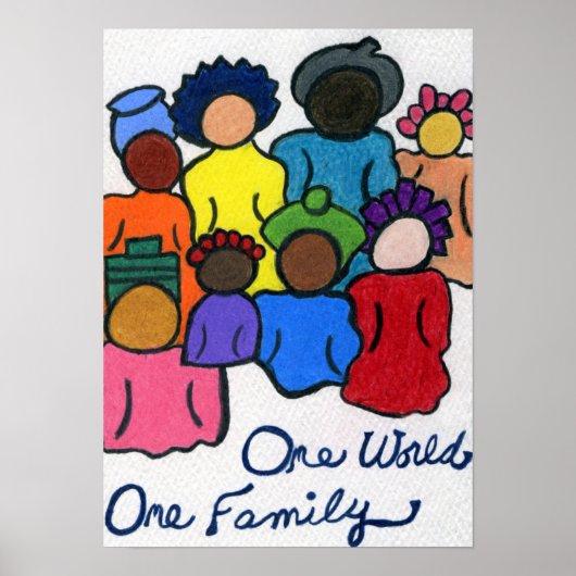 1 wereld, 1 Poster familie (Voorkant)