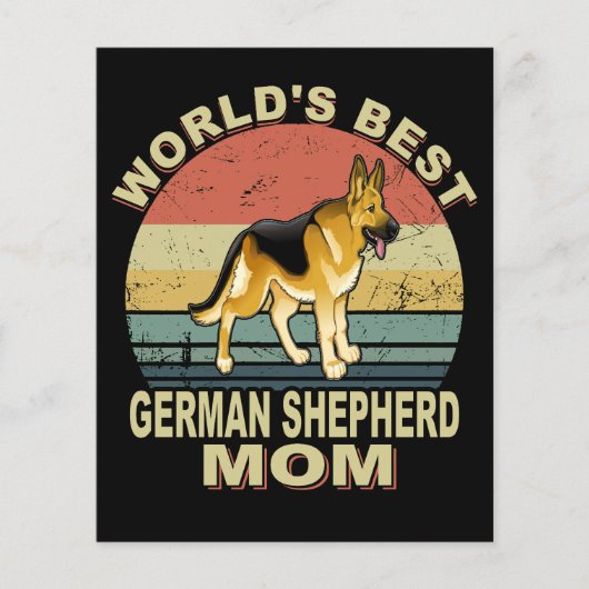 1 Wereld 's Beste Duitse Herder Moeder  Flyer (Voorkant)