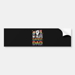 #1 Werelds Gayste Papa Funny Vaderdag LGBT  Bumpersticker