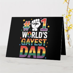 #1 Werelds Gayste Papa Funny Vaderdag LGBT  Kaart