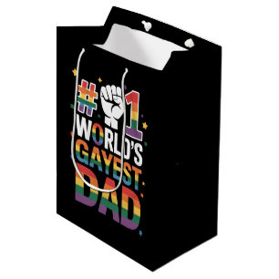 #1 Werelds Gayste Papa Funny Vaderdag LGBT Medium Cadeauzakje