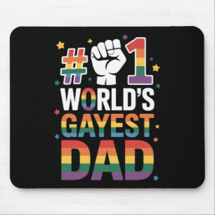 #1 Werelds Gayste Papa Funny Vaderdag LGBT Muismat