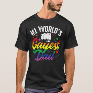 1 Wereldwijde pap Vaderdag Lgbt Pride Rain T-shirt