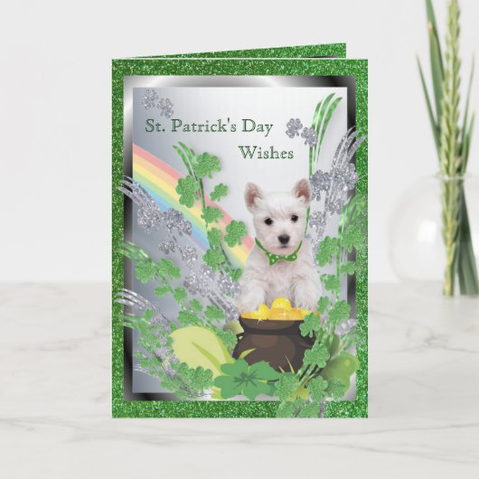 1. Westie Puppy Nummer Een Spiritueel bericht Kaart (Voorkant)