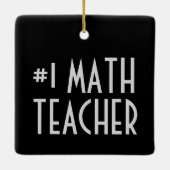 #1 Wiskunde Schoolcalculator Leerlerschool Schudge Keramisch Ornament (Achterkant)