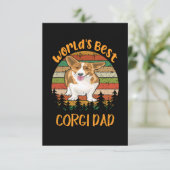 1 World's Best Corgi Dad Informatiekaartje (Staand voorkant)