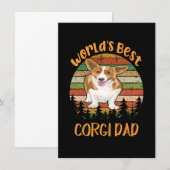 1 World's Best Corgi Dad Kaart (Voorkant / Achterkant)
