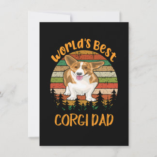1 World's Best Corgi Dad Kaart