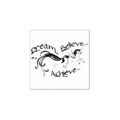 1 "x 1" Rubber Stamp - Dream Believe Achieve Rubberstempel (Afrduk)