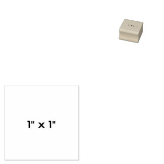 1" x 1" rubberstempel