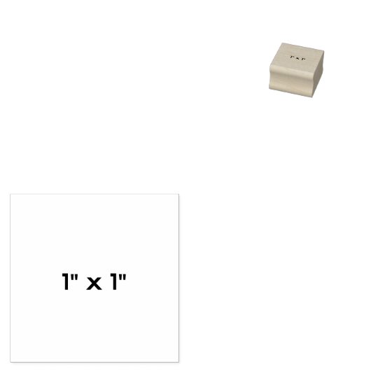 1" x 1" rubberstempel (Gestempeld)