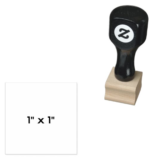 1" x 1" rubberstempel (Gestempeld)