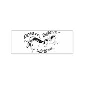 1 "x 2,5" Rubber Stamp - Dream Believe Achieve Rubberstempel (Gestempeld)