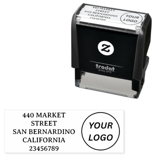 1" x 2,5" zelfinktende stempel (In situ)