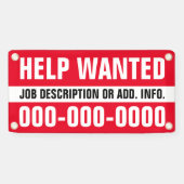 1' X 2' Help Gezochte banner (Horizontaal)