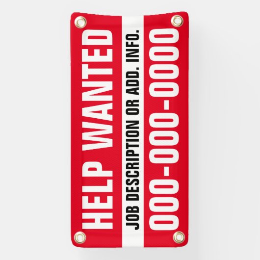 1' X 2' Help Gezochte banner (Verticaal)