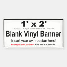 1 x 2 inch design uw eigen banner
