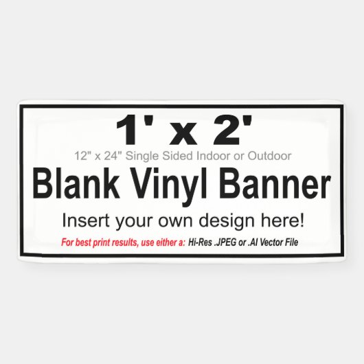 1 x 2 inch design uw eigen banner (Horizontaal)