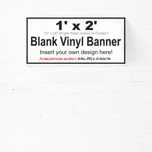 1 x 2 inch design uw eigen banner (Insitu)