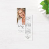 1 x 3-inch foto Memorial Funeral Poem MINI Bladwij Visitekaartjes (Bureau)