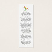 1 x 3 inch Hummingbird Sympathie Prayer MINI Bladw Visitekaartjes (Achterkant)