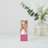 1 x 3" Memorial Funeral Poem Pink MINI Bladwijzer Contactkaartje (Staand voorkant)