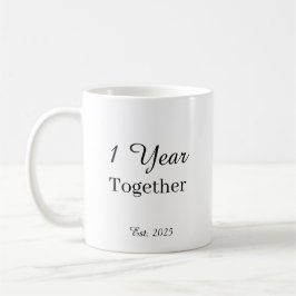 1 Year Anniversary Mug – First Wedding Anniversary Koffiemok