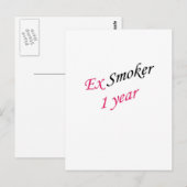 1 year ex-smoker briefkaart (Voorkant / Achterkant)