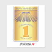 1 Year | Golden Ray 12 Step CUSTOM NAME Sticker (Vel)