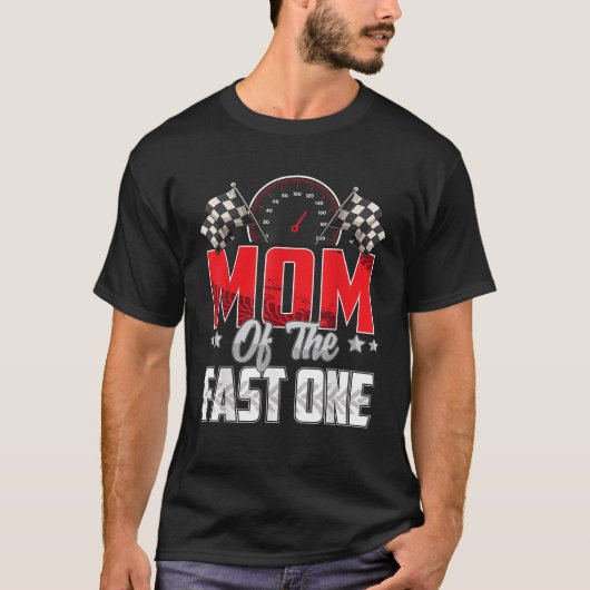 1 year old racing car fast one birthday 1st Family T-shirt (Voorkant)