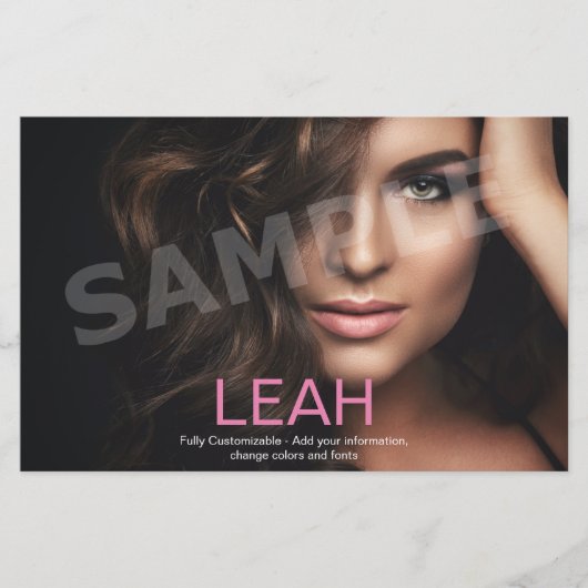 1 zijdelings geplaatste modelkopkaart flyer (Voorkant)