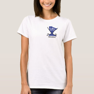 1-zijdig blauw Logo-laptop T-shirt