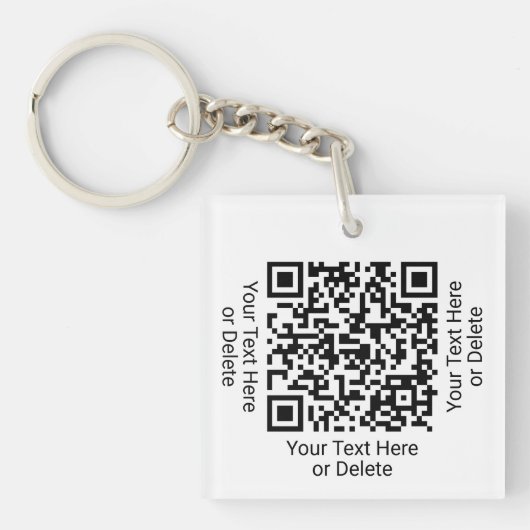 1-zijdige QR-codegenerator moderne minimalistische Sleutelhanger (voorkant)