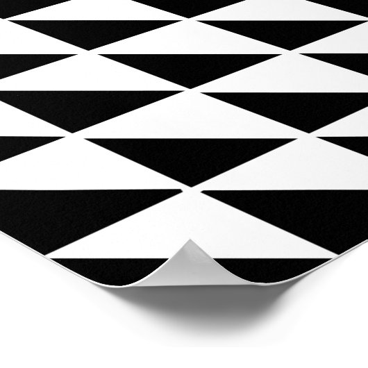 #1 zwarte & witte driehoek Patroon optische illusi Poster (Hoek)