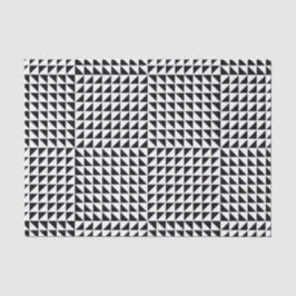 #1 zwarte & witte driehoek Patroon optische illusi Tissuepapier