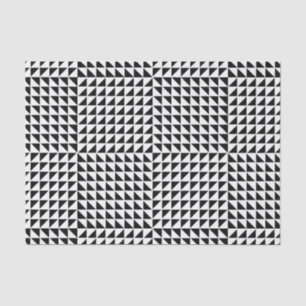 #1 zwarte & witte driehoek Patroon optische illusi Tissuepapier