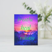 1ademhalingsroze zonnebank briefkaart (Staand voorkant)