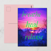 1ademhalingsroze zonnebank briefkaart (Voorkant / Achterkant)