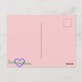 1ademhalingsroze zonnebank briefkaart (Achterkant)