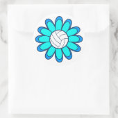 1aqua volleybal meisje ronde sticker (Tas)
