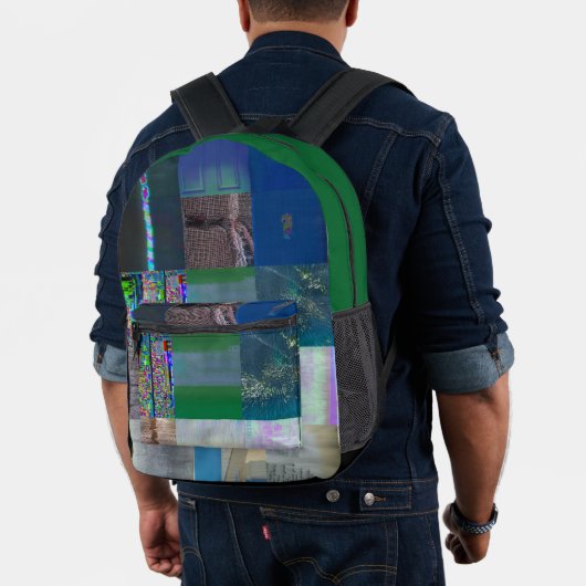 1C9984DA Glitch Art Digitale Vervorming Vaporwave Bedrukte Rugzak (Insitu (model))
